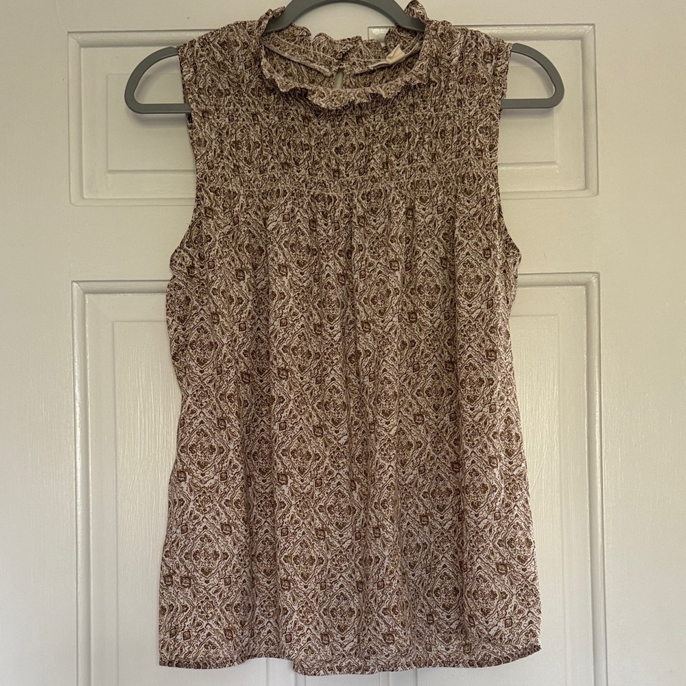 Treasure & Bond Brown Patterned Blouse